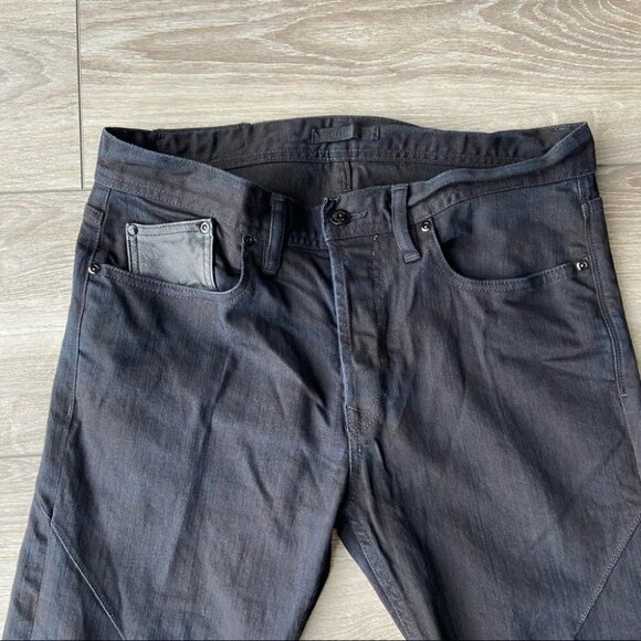 Rogue Genuine Leather Trim Straight Leg Button Fly Jeans - Picture 4 of 16